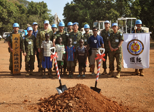国連南スーダン共和国ミッション・ハイガバット地区道路整備起工式