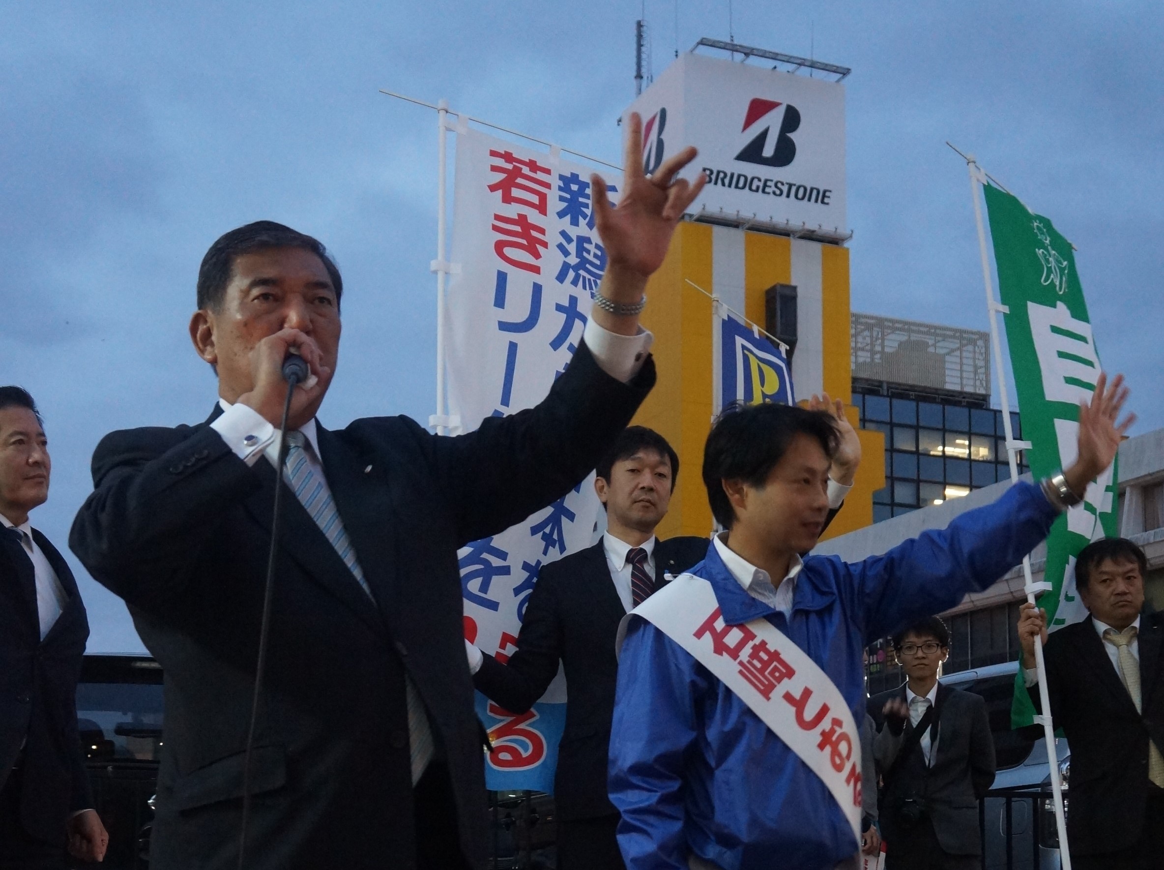 応援演説する石破茂氏