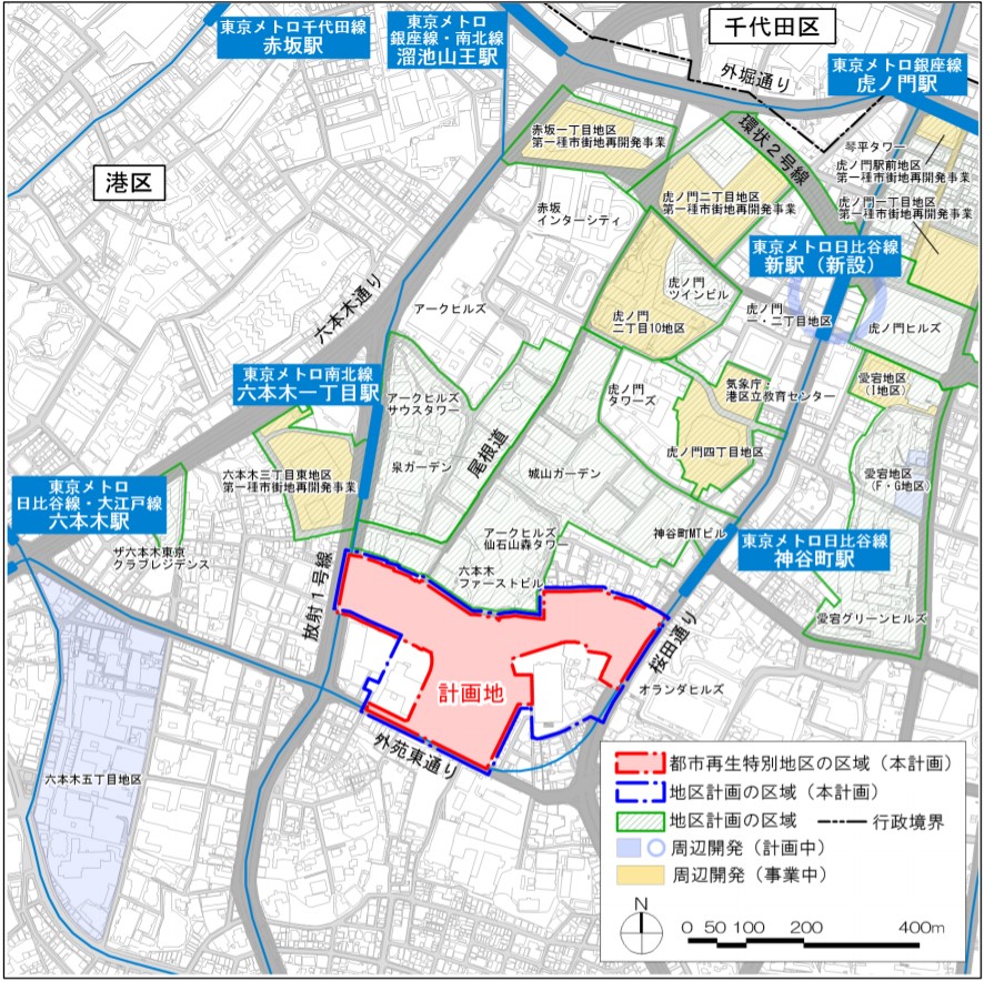 再開発計画地の位置図