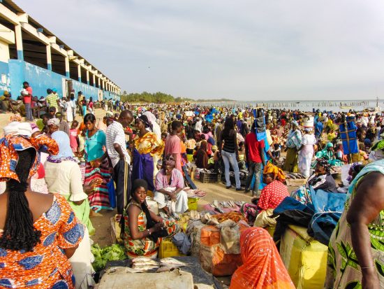 セネガルの漁港