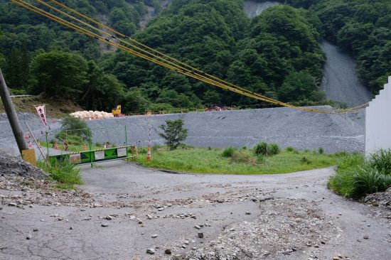 釜沢地区の残土仮置き場