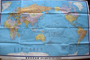 香港は通用図書の世界地図