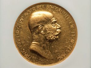 オーストリア「フランツ・ヨーゼフ1世〈雲上の女神〉」100コロナ金貨
