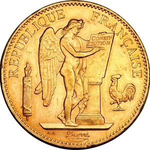 1902年フランス「エンジェル」100フラン金貨