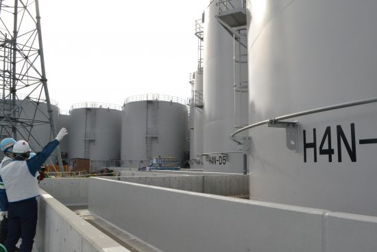 東京電力福島第１原子力発電所にある汚染水をためるタンク