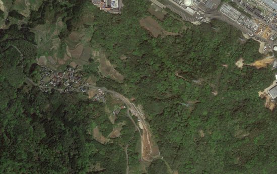 GoogleMap衛星写真で見た神野浦、神野集落
