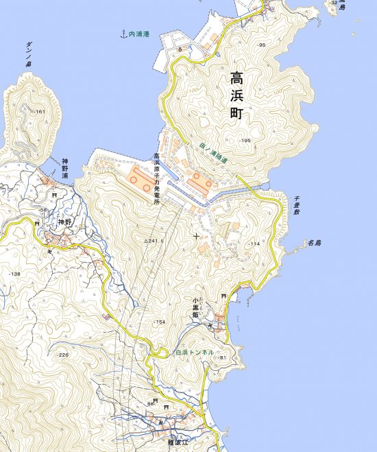 田ノ浦（高浜発電所）周辺地図