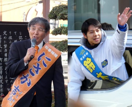 和歌山県の仁坂吉伸知事（左）と、北海道の鈴木直道知事（右）