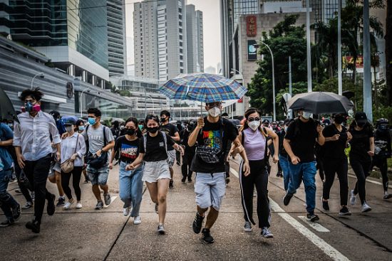 Anti-Government Protests Continue In Hong Kong Ahead of China National Day