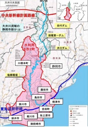 8市2町の地図