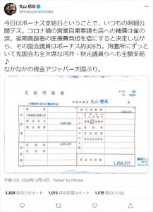 丸山議員のツイート