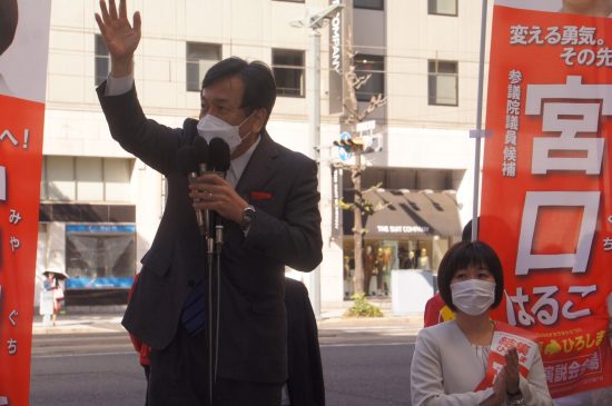 二週連続で広島入りをした立憲民主党の枝野幸男代表